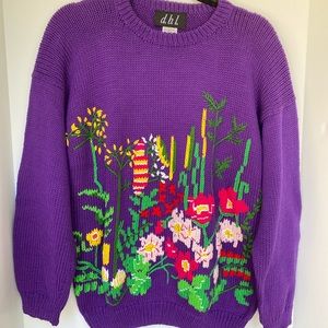 NEW 90’s Vintage Floral Crew Neck Sweater